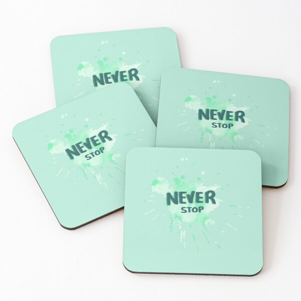 Item preview, Never Stop Positive Paint Splatter- Green designed and sold by Asha-Art.