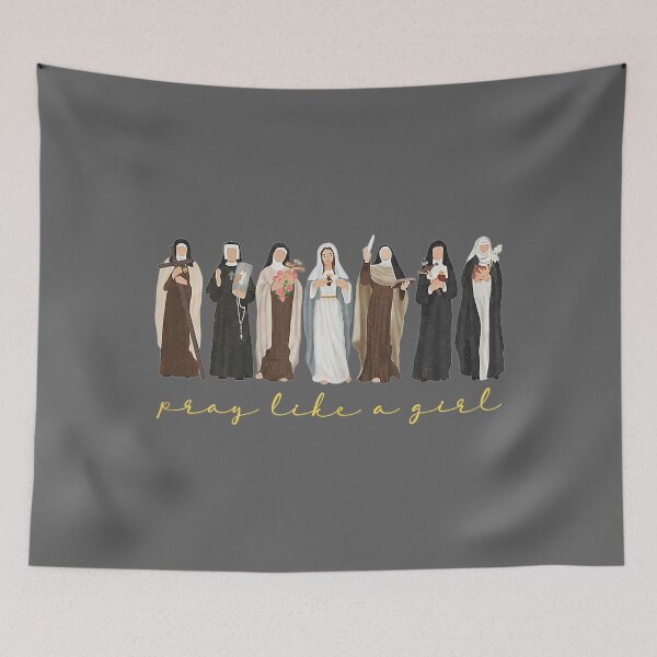 Item preview, Catholic Saint Pray Like A Girl Women Religious Christian_3 designed and sold by KristineLi.