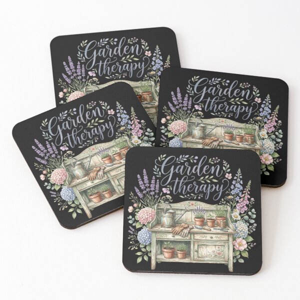 Item preview, Garden Therapy Vintage Watercolour Shabby Chic Floral Potting Bench T-Shirt designed and sold by PACS0011.
