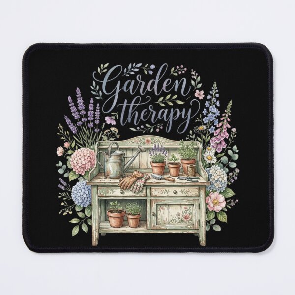 Item preview, Garden Therapy Vintage Watercolour Shabby Chic Floral Potting Bench T-Shirt designed and sold by PACS0011.