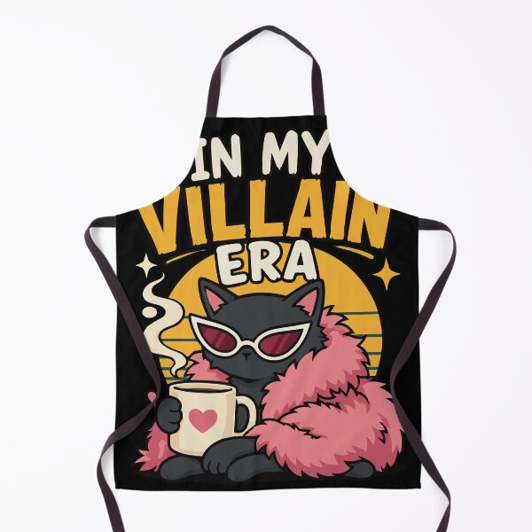 Item preview, In My Villain Era Coffee Cat with Sunglasses and Faux Fur Coat – Funny Sassy Retro Aesthetic for Cat Lovers and Coffee Enthusiasts designed and sold by Huddy-clothes.