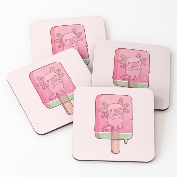 Item preview, Cute Axolotl Frozen In Watermelon Ice Lolly designed and sold by rustydoodle.