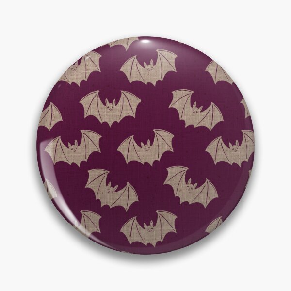 Item preview, Gothic Bat Toile Plum Purple Halloween Folk designed and sold by DColourMuse.