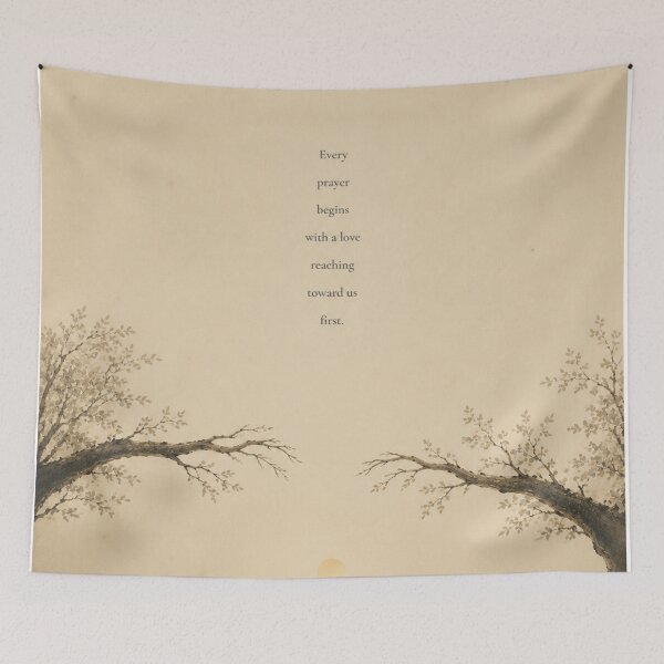Item preview, Every Prayer Begins | Inspirational Christian Poetry Wall Art | Minimalist Nature Print designed and sold by joycrysstudio.