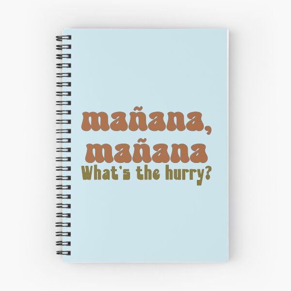 Item preview, Manana, what's the hurry procrastination (dark on light) designed and sold by hitNmiss.