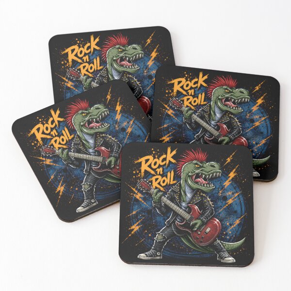 Item preview, Rock 'n' Roll Dinosaur – Punk T-Rex with electric guitar designed and sold by Peter Kaul.