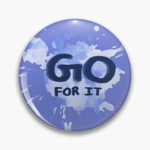 Item preview, Go for it Positive Paint Splatter- Blue designed and sold by Asha-Art.