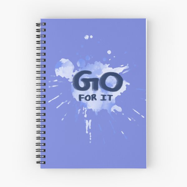 Item preview, Go for it Positive Paint Splatter- Blue designed and sold by Asha-Art.