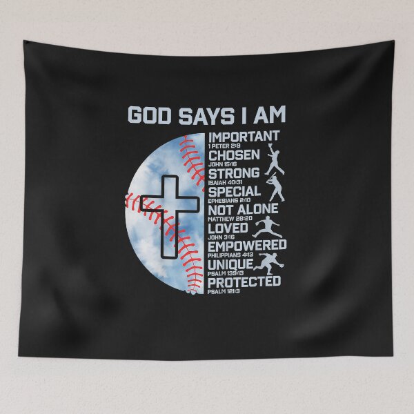 Item preview, God Says I Am Baseball Christian Boy Faith Graphic Religious designed and sold by FrankIsabel.