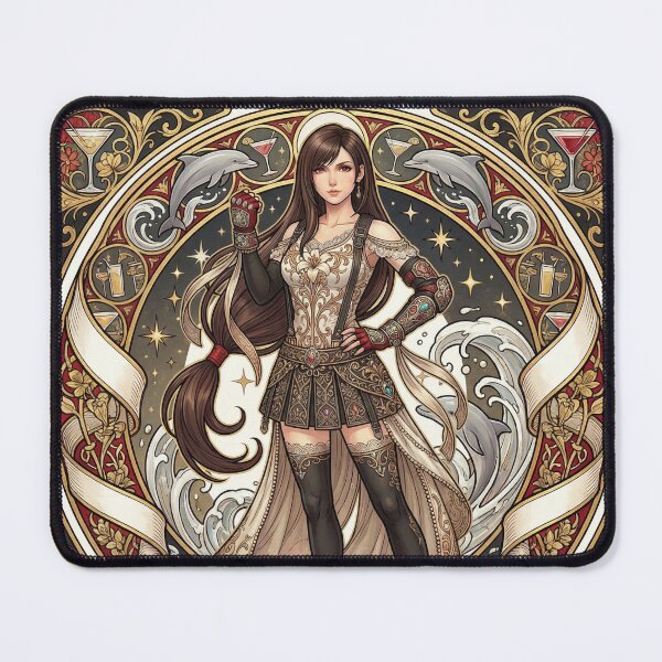 Item preview, Tifa in Alphonse Mucha Style designed and sold by Solace Sparkles.