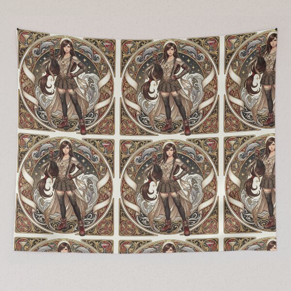 Item preview, Tifa in Alphonse Mucha Style designed and sold by Solace Sparkles.