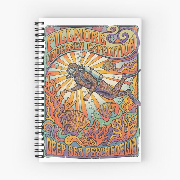 Item preview, Deep Sea Psychedelia Vintage Scuba Art  designed and sold by Skyrocketz.