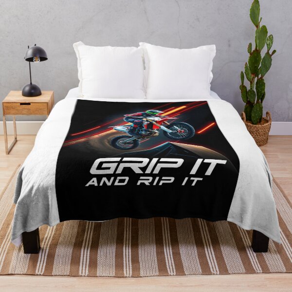 Item preview, Futuristic Neon Motocross Dirt Bike High Flying Ramp Action designed and sold by RevUpDesign.