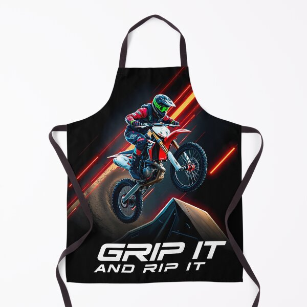 Item preview, Futuristic Neon Motocross Dirt Bike High Flying Ramp Action designed and sold by RevUpDesign.