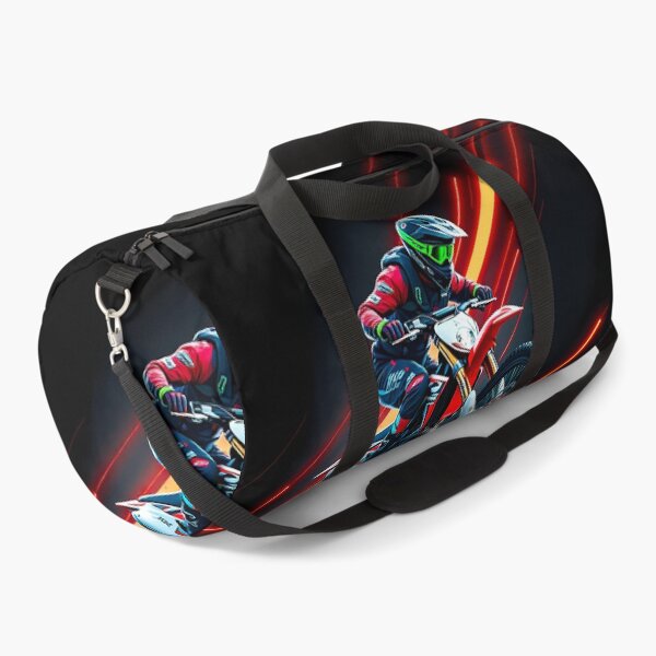 Item preview, Futuristic Neon Motocross Dirt Bike High Flying Ramp Action designed and sold by RevUpDesign.