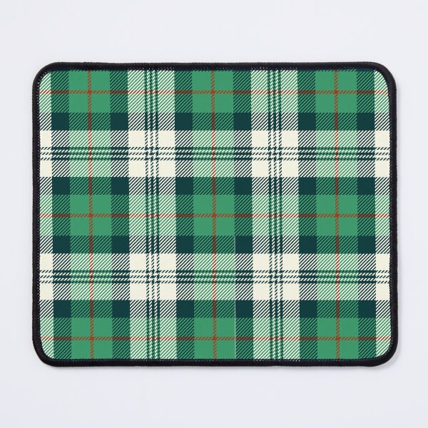 Item preview, Green, Black and Red on White Tartan Pattern designed and sold by TeeGeeTees.