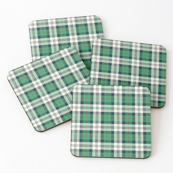 Item preview, Green, Black and Red on White Tartan Pattern designed and sold by TeeGeeTees.