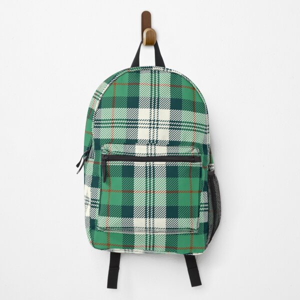 Item preview, Green, Black and Red on White Tartan Pattern designed and sold by TeeGeeTees.