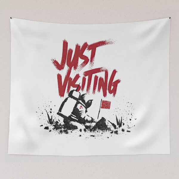 Item preview, Cosmic Explorer Astronaut Planting Flag On Moon designed and sold by EdvvinStudios.