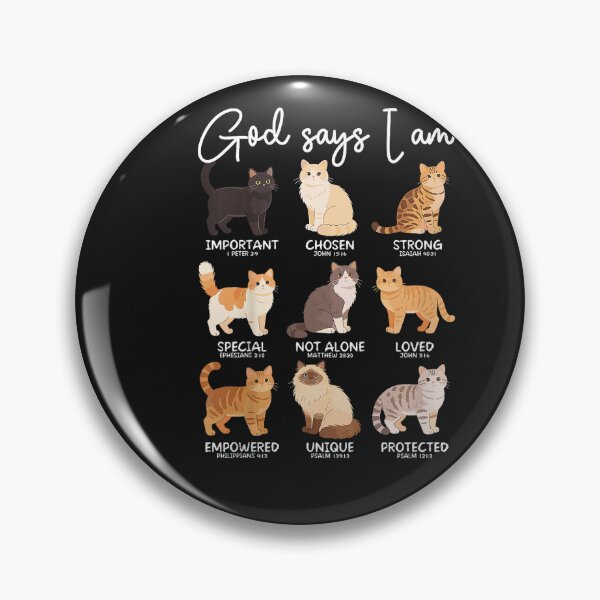 Item preview, God Says I Am Bible Verses Christian Scripture Cat designed and sold by FrankIsabel.
