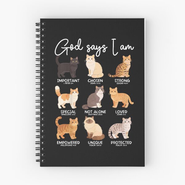Item preview, God Says I Am Bible Verses Christian Scripture Cat designed and sold by FrankIsabel.