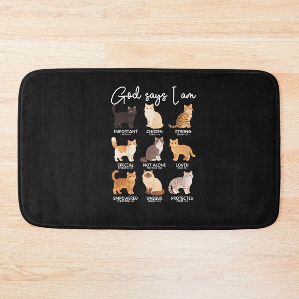Item preview, God Says I Am Bible Verses Christian Scripture Cat designed and sold by FrankIsabel.