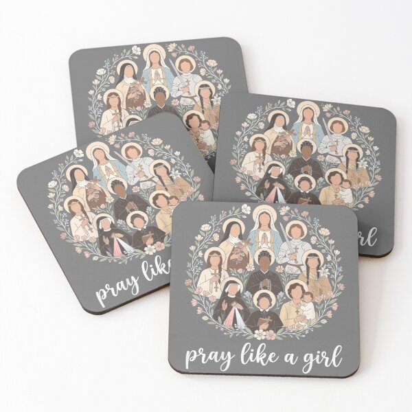 Item preview, Catholic Saints Pray Like A Girl Christian Women designed and sold by KristineLi.