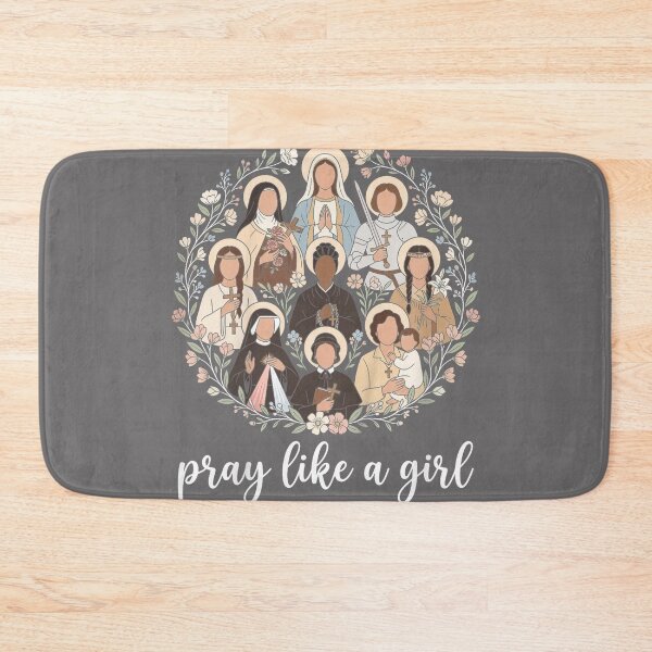 Item preview, Catholic Saints Pray Like A Girl Christian Women designed and sold by KristineLi.