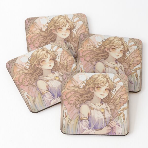 Item preview, Virgo Zodiac Goddess Art Print – Celestial Anime Horoscope Wall Decor designed and sold by RSDigitalPrintDesign.