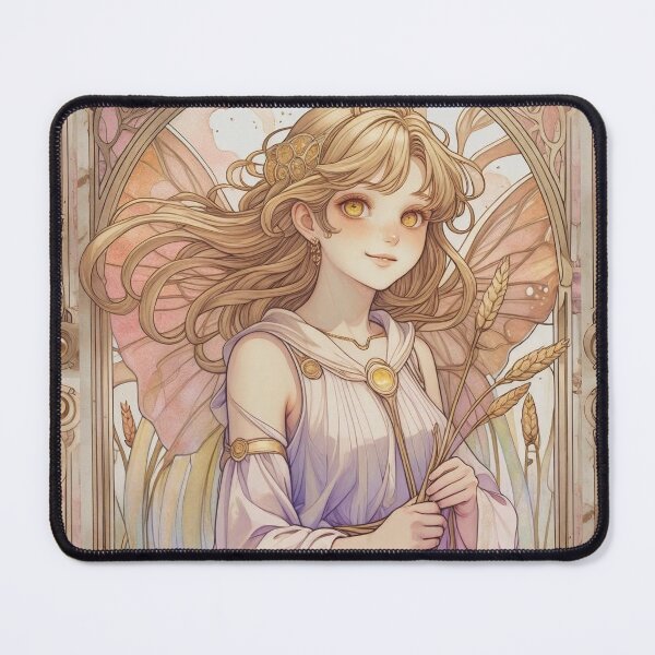 Item preview, Virgo Zodiac Goddess Art Print – Celestial Anime Horoscope Wall Decor designed and sold by RSDigitalPrintDesign.