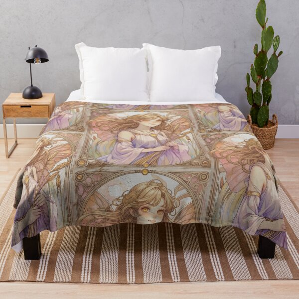 Item preview, Virgo Zodiac Goddess Art Print – Celestial Anime Horoscope Wall Decor designed and sold by RSDigitalPrintDesign.