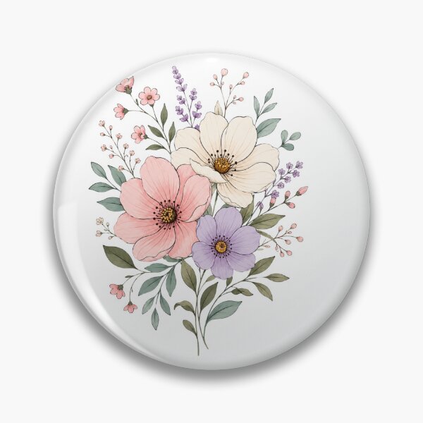 Item preview, Delicate Floral Bouquet In Soft Pastel Colors designed and sold by Good Day Design.