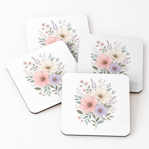 Item preview, Delicate Floral Bouquet In Soft Pastel Colors designed and sold by Good Day Design.