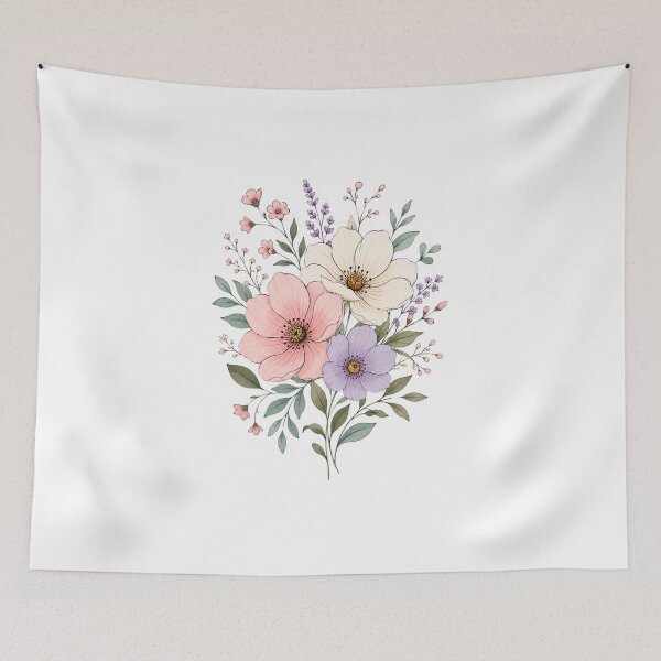 Item preview, Delicate Floral Bouquet In Soft Pastel Colors designed and sold by Good Day Design.