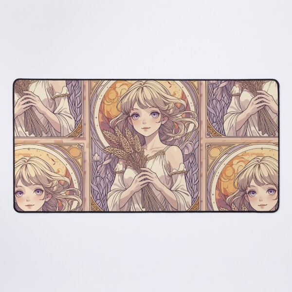 Item preview, Virgo Zodiac Goddess Art Print – Celestial Anime Horoscope Wall Decor designed and sold by RSDigitalPrintDesign.