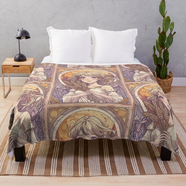 Item preview, Virgo Zodiac Goddess Art Print – Celestial Anime Horoscope Wall Decor designed and sold by RSDigitalPrintDesign.