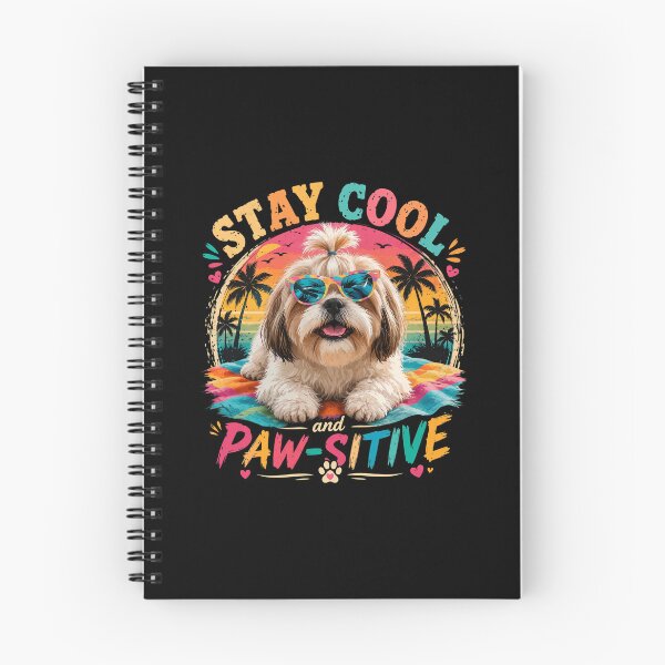 Item preview, Stay Cool and Paw-Sitive – Cute Shih Tzu Summer Retro Vintage Dog Lover designed and sold by OlyvieArt.