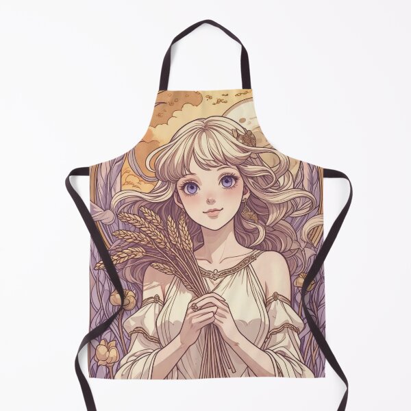 Item preview, Virgo Zodiac Goddess Art Print – Celestial Anime Horoscope Wall Decor designed and sold by RSDigitalPrintDesign.