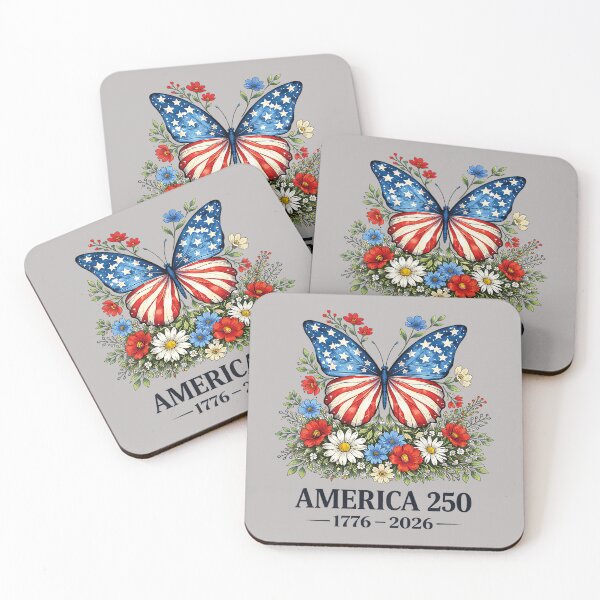 Item preview, 250th Anniversary Butterfly USA Flag Patriotic 4th of July designed and sold by mjohnson9.