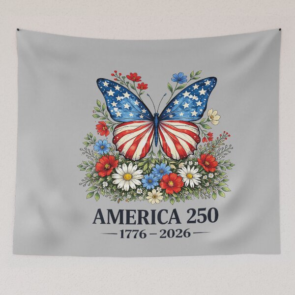 Item preview, 250th Anniversary Butterfly USA Flag Patriotic 4th of July designed and sold by mjohnson9.