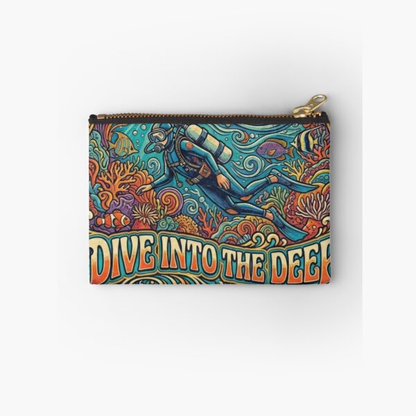 Item preview, Dive Into The Deep Retro Scuba Poster  designed and sold by Skyrocketz.