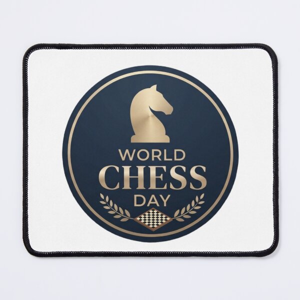 Item preview, World Chess Day Minimalist Knight Emblem | Classic Chess Badge Design designed and sold by Palette & Hue.