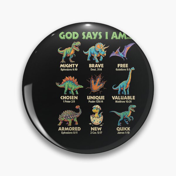 Item preview, God Says I Am Bible Verses Dinosaurs for Christian Boys designed and sold by FrankIsabel.