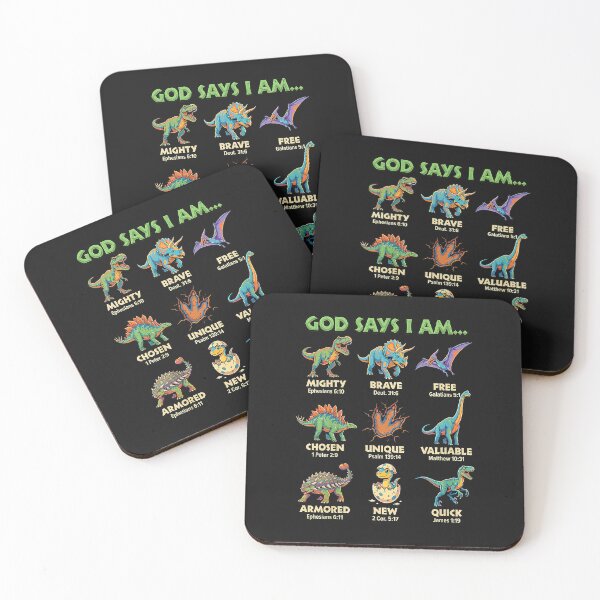 Item preview, God Says I Am Bible Verses Dinosaurs for Christian Boys designed and sold by FrankIsabel.
