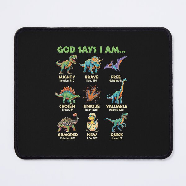 Item preview, God Says I Am Bible Verses Dinosaurs for Christian Boys designed and sold by FrankIsabel.