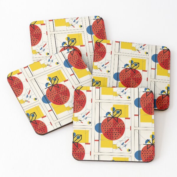 Item preview, Minimalist Strawberry Modern Bauhaus Style designed and sold by Purpleclomb.