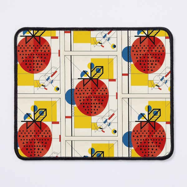 Item preview, Minimalist Strawberry Modern Bauhaus Style designed and sold by Purpleclomb.