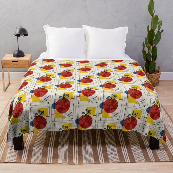 Item preview, Minimalist Strawberry Modern Bauhaus Style designed and sold by Purpleclomb.