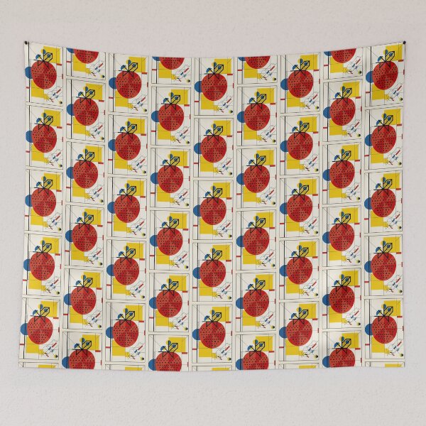 Item preview, Minimalist Strawberry Modern Bauhaus Style designed and sold by Purpleclomb.