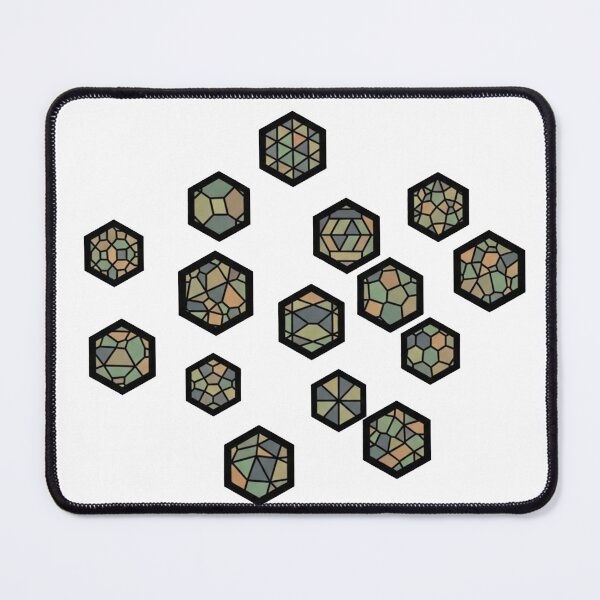 Item preview, Abstract Structural Hexagons - Geometric Stained Glass Illusion designed and sold by Dzblack.